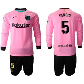 FC Barcelona Fodboldtrøjer Sergio Busquets 5 Børn 3. sæt 2020/21 Langærmet